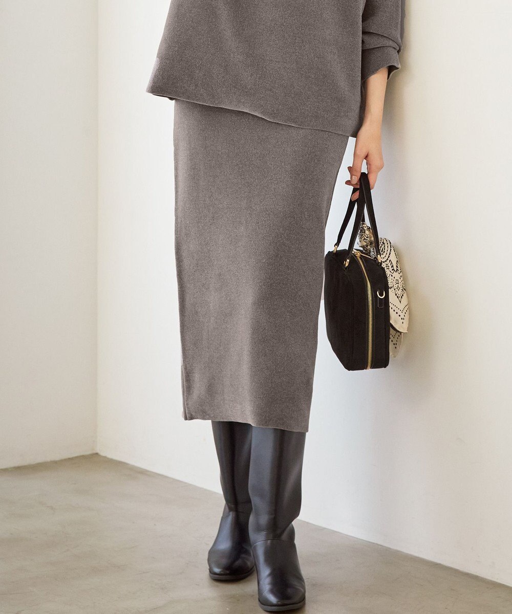 23区 S 【SLOW/一部店舗限定】ベロア風ニット スカート 