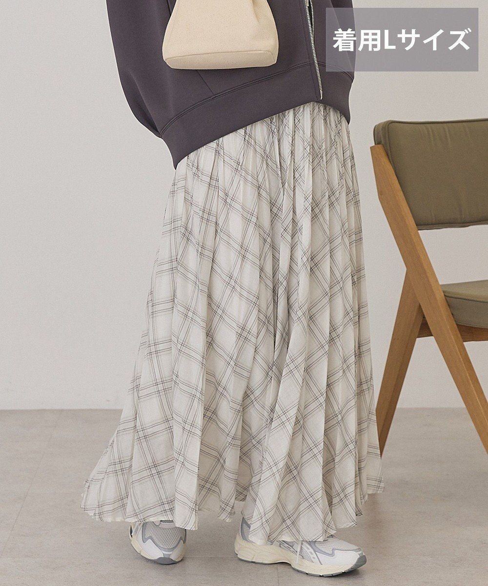AMERICAN HOLIC 【選べる丈】チェックシアープリーツスカート 