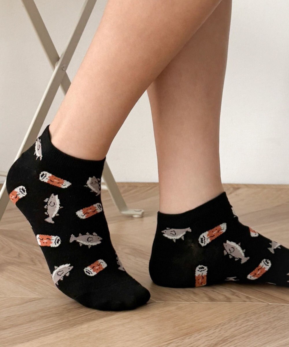WEGO フードチェンジ総柄ショートソックス 