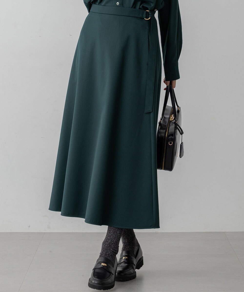 23区 S 【VERY10月号掲載】メリノウールサテン スカート 