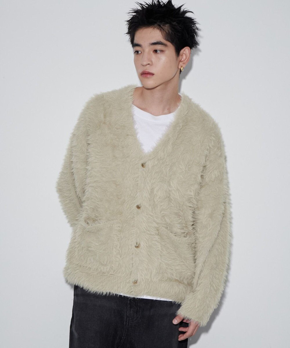 WEGO 【ユニセックス着用ITEM】フェザーカーディガン 