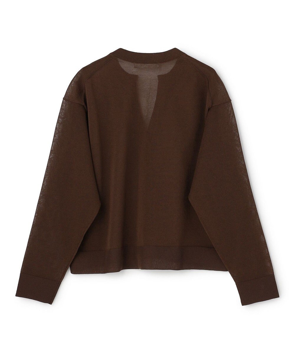 UNFILO シアーフォルムニット キーネックカーディガン 