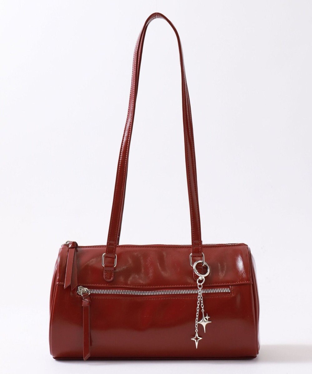 WEGO キラキラチャーム付きドラムボストンバッグ 