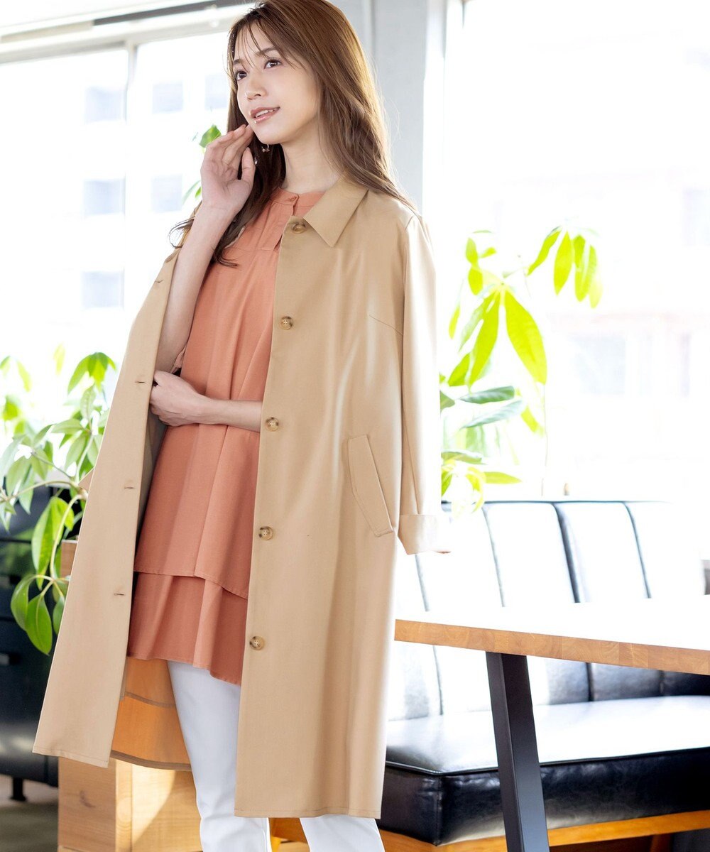 Tiaclasse 【洗える】レイヤードヘムシャツチュニック 