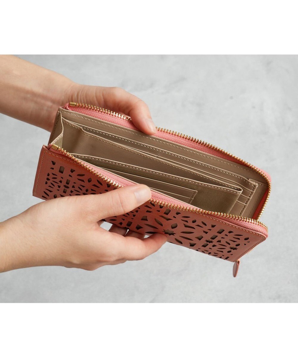 genten マルチカットワークミニ L字ファスナー長財布 