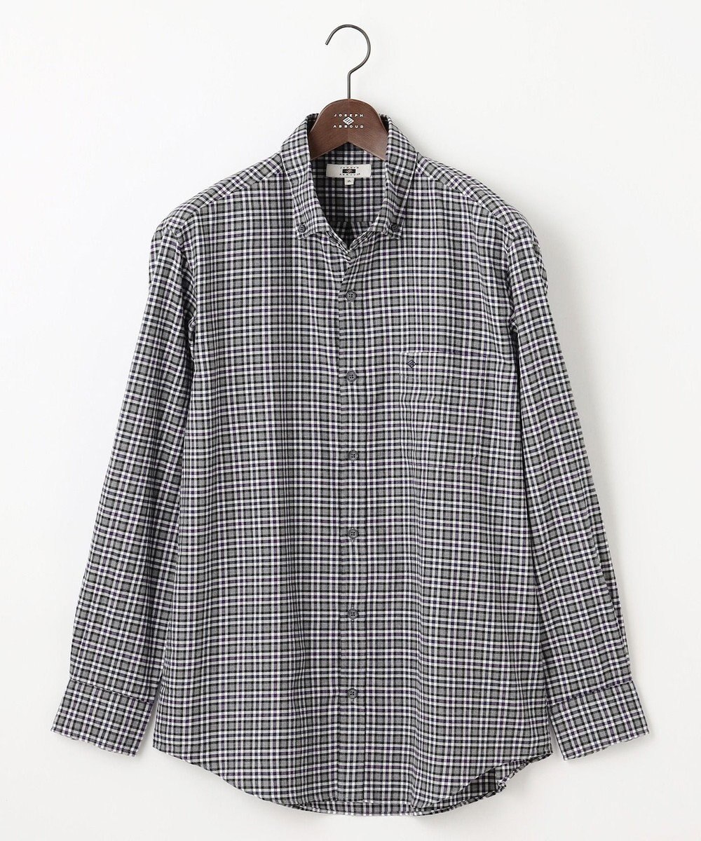 JOSEPH ABBOUD 【キングサイズ・ネルシャツ/暖かい】ファインブラッシュド ネル チェック シャツ 