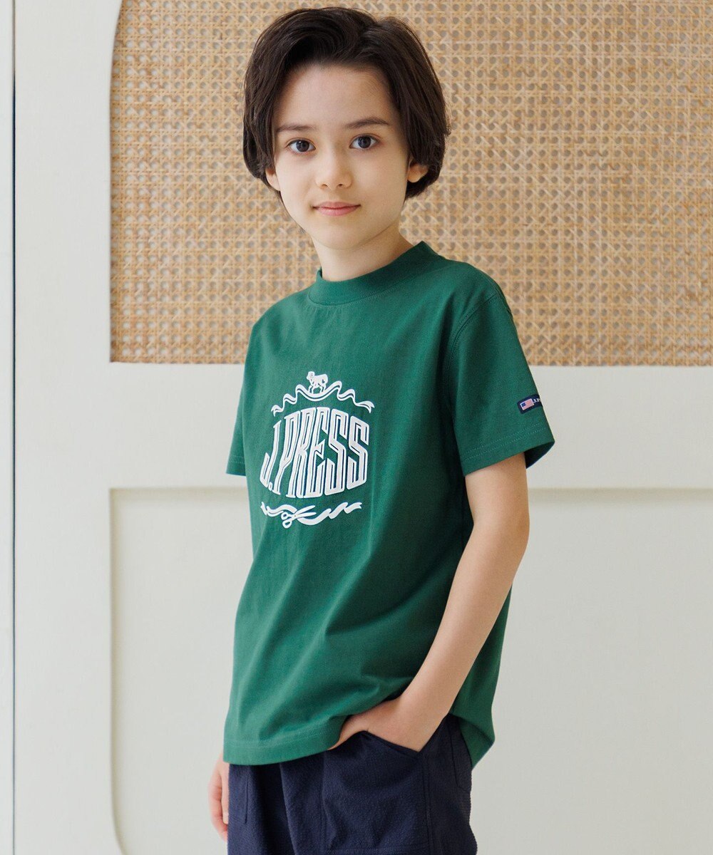 J.PRESS KIDS 【140-170cm】 50/2天竺ロゴＴシャツ 