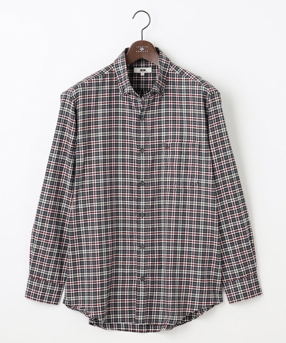 JOSEPH ABBOUD 【キングサイズ・ネルシャツ/暖かい】ファインブラッシュド ネル チェック シャツ 