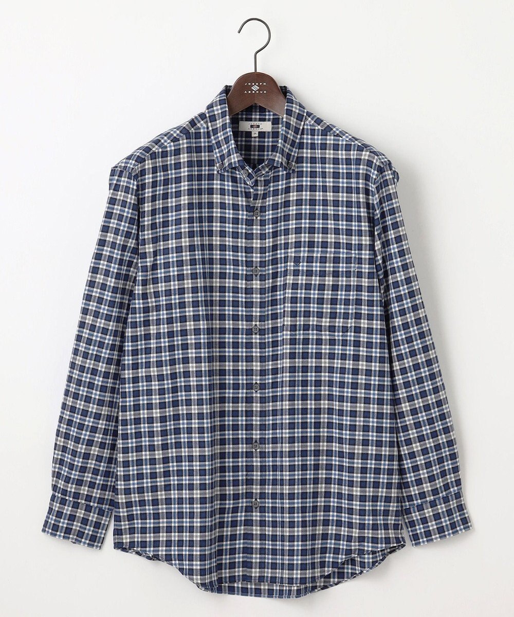 JOSEPH ABBOUD 【キングサイズ・ネルシャツ/暖かい】ファインブラッシュド ネル チェック シャツ 