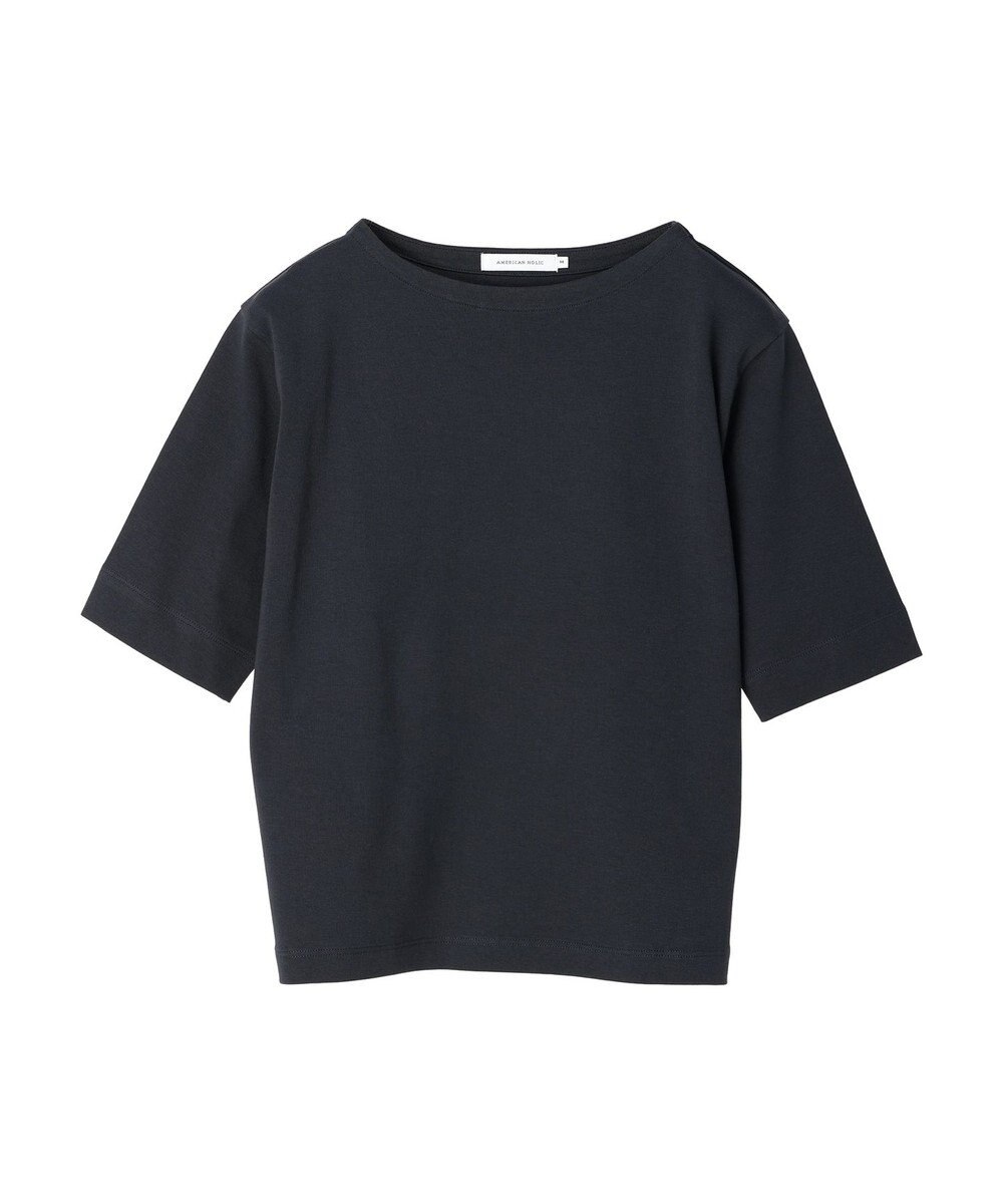 AMERICAN HOLIC ５分袖ボートネックカットプルオーバー 