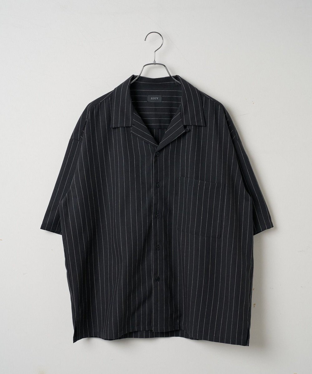 WEGO 【ユニセックス着用アイテム/手洗い可/SETUP可】リネンレーヨンオープンカラーシャツ（S） 