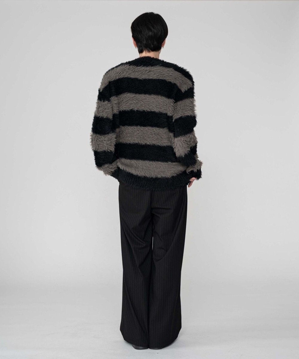 WEGO 【2025秋冬新作/ユニセックス着用ITEM/MLサイズ展開】フェザーニットプルオーバー 