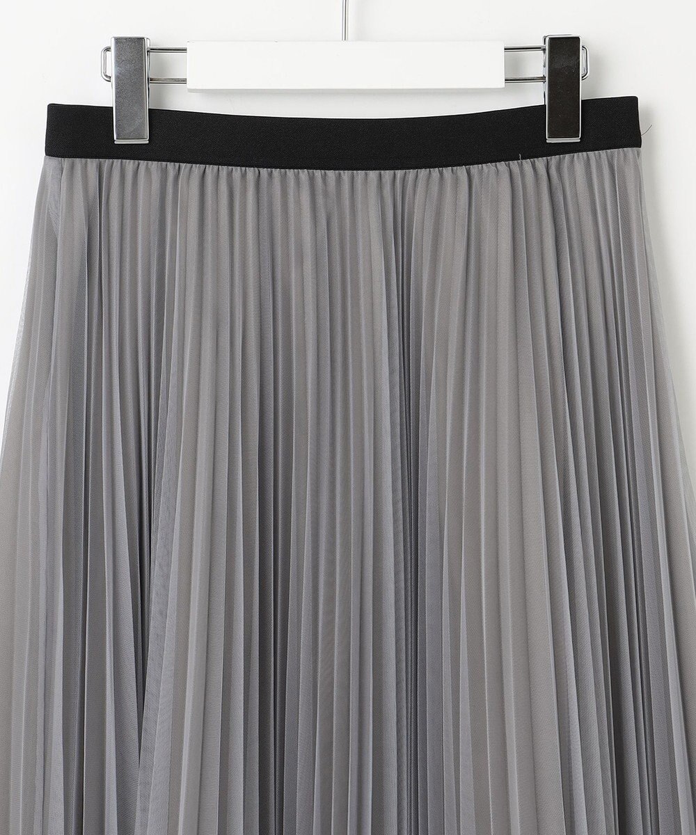 J.PRESS LADIES L 【WEB限定カラーあり・洗える】ハイゲージチュール プリーツ スカート 