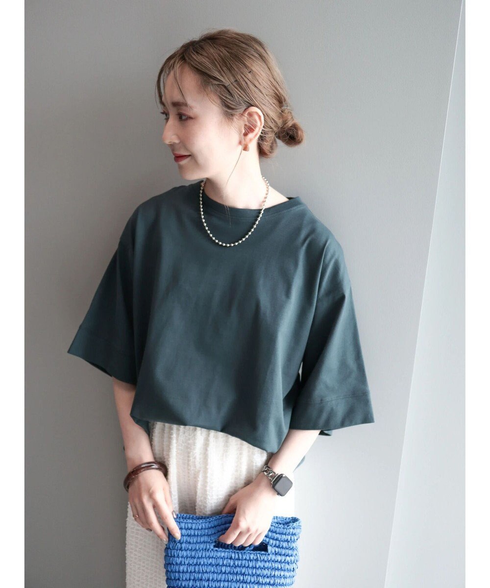 AMERICAN HOLIC 接触冷感ＳＺ５分袖カットプルオーバー 