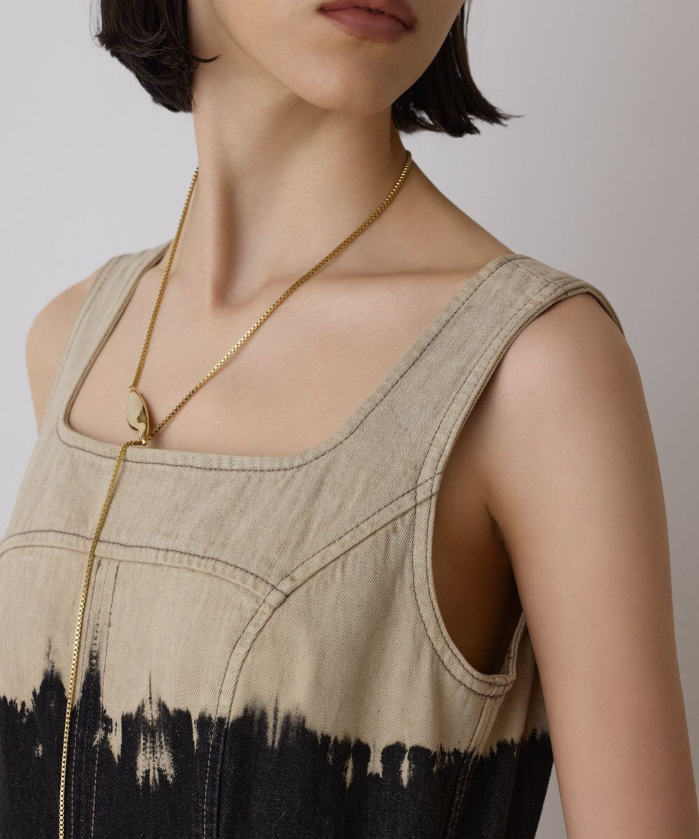 GRACE CONTINENTAL デニム切替サーキュラーワンピース 