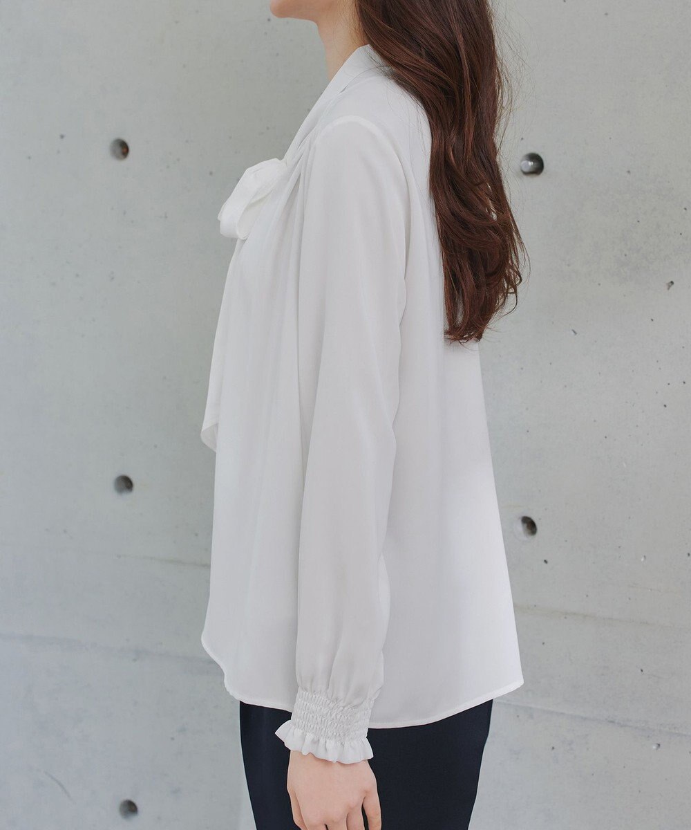 Tiaclasse 【ブラウス&ベスト&パンツ3点セット】リボンタイブラウス＋ベスト付き 3点セットアップ 