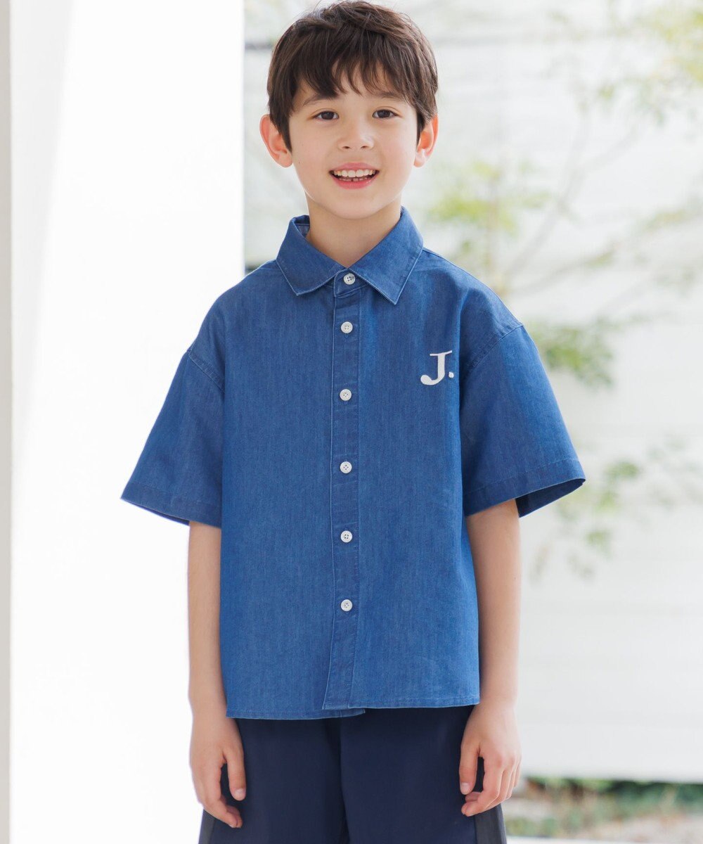 J.PRESS KIDS 【100-130cm】4.5オンス TC デニム 半袖シャツ 
