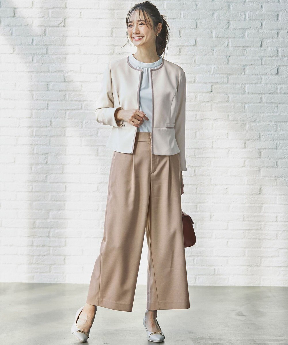 ANY SIS 【洗える】ビットポイント ワイドパンツ 