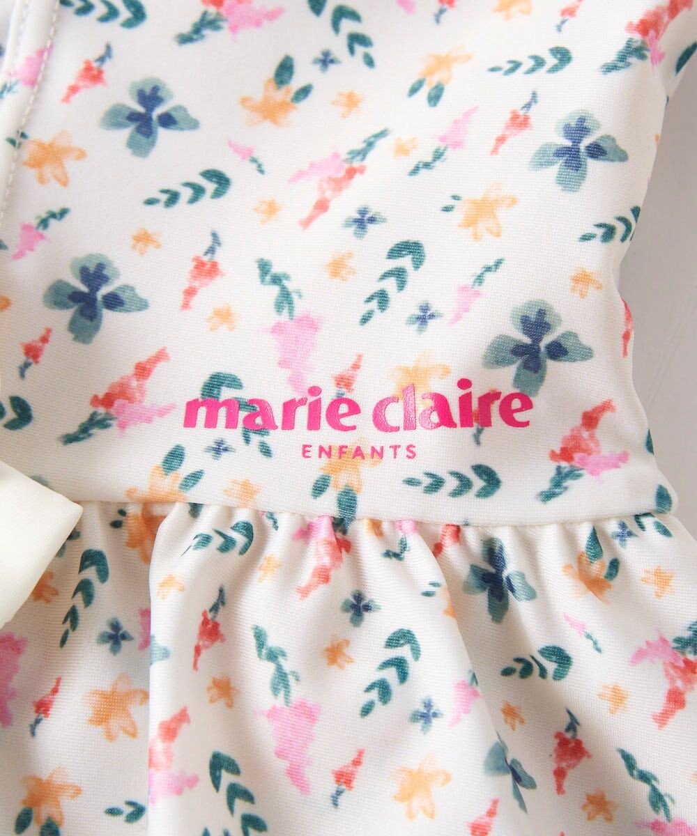 OP／FILA 【marie claire ENFANTS】小花柄編上げAライン水着 