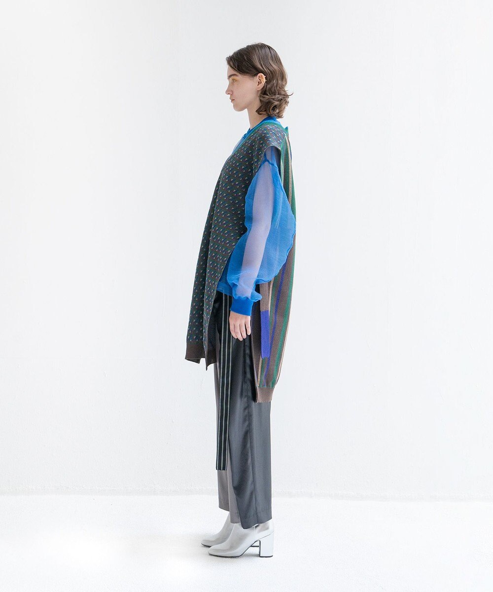 COQ CROSS STRIPE ロングベスト 