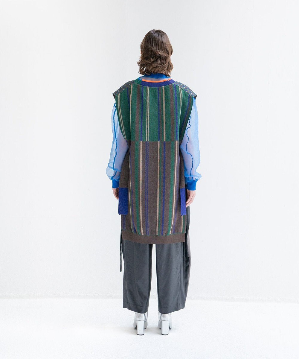 COQ CROSS STRIPE ロングベスト 