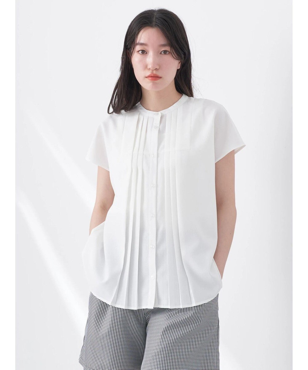 earth music&ecology タックデザインブラウス 