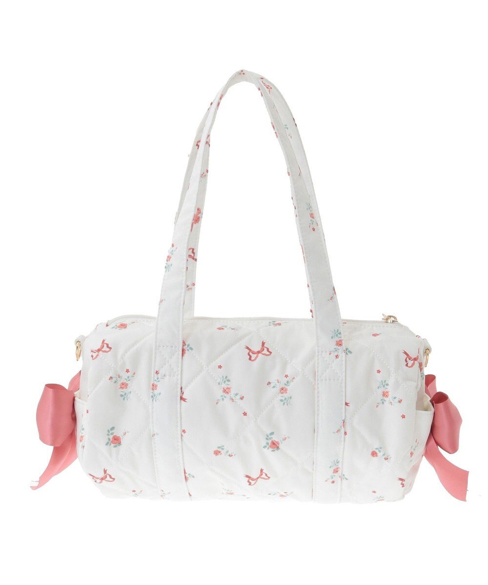 Maison de FLEUR フラワーリボンプリント2Wayボストンバッグ 