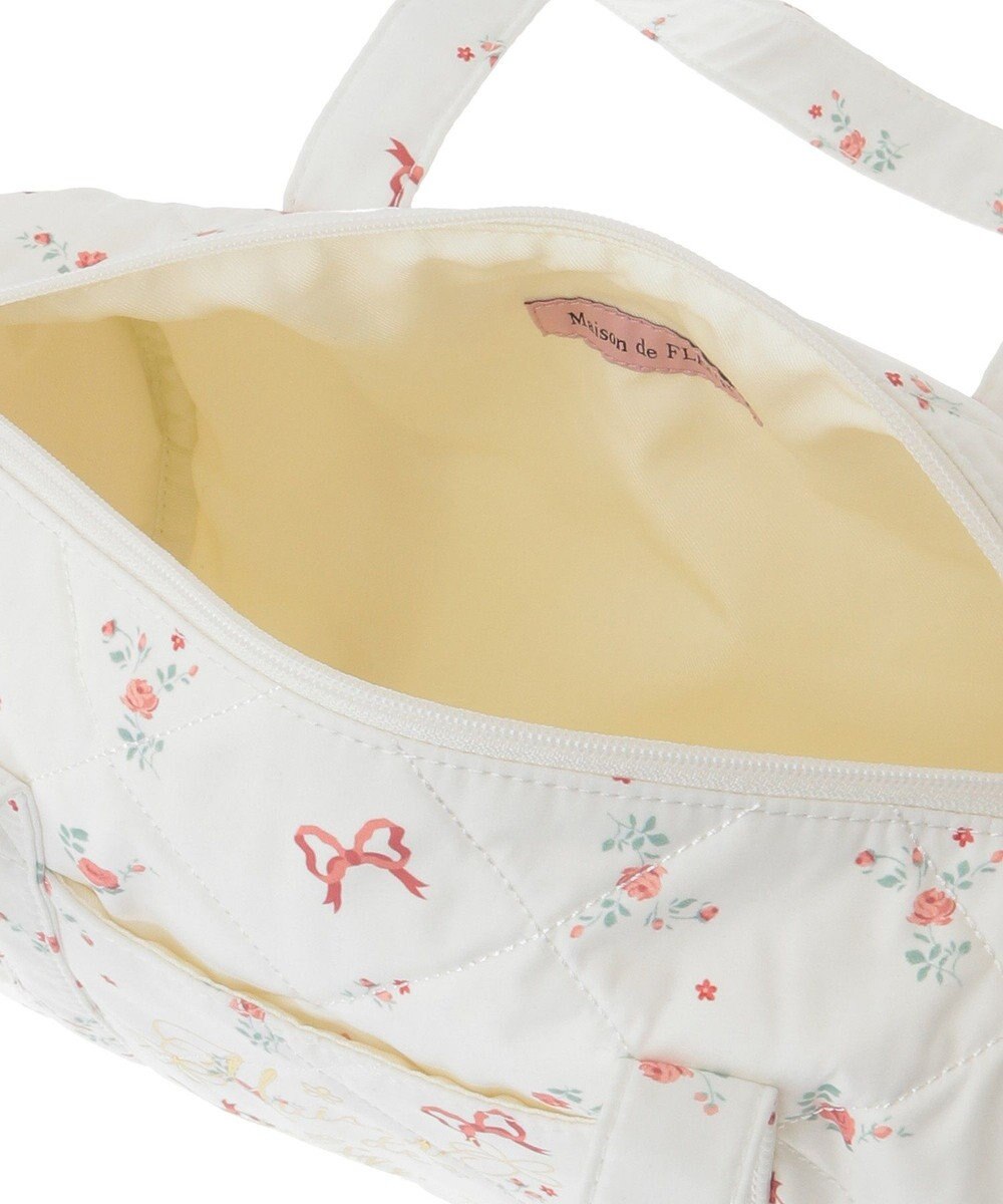Maison de FLEUR フラワーリボンプリント2Wayボストンバッグ 
