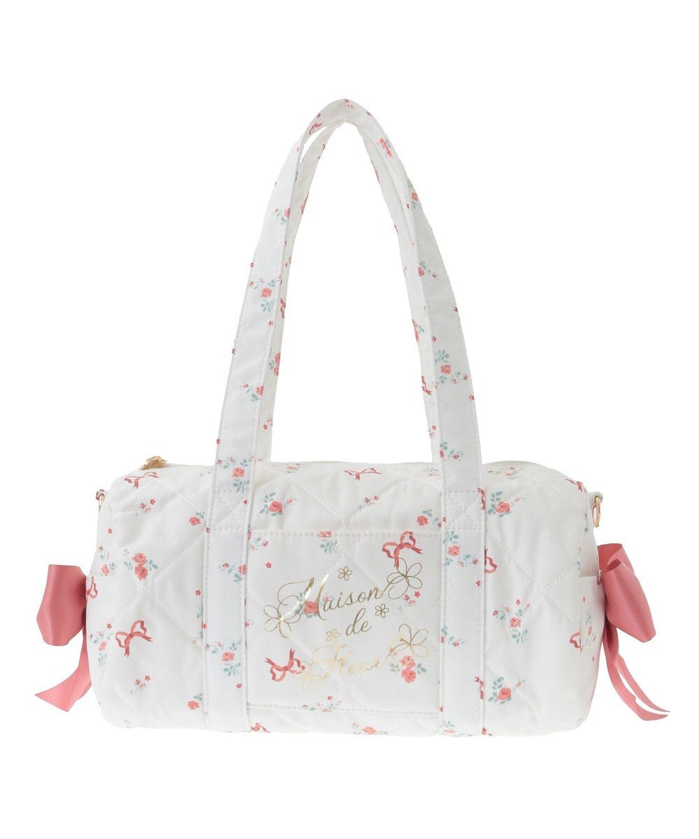Maison de FLEUR フラワーリボンプリント2Wayボストンバッグ 