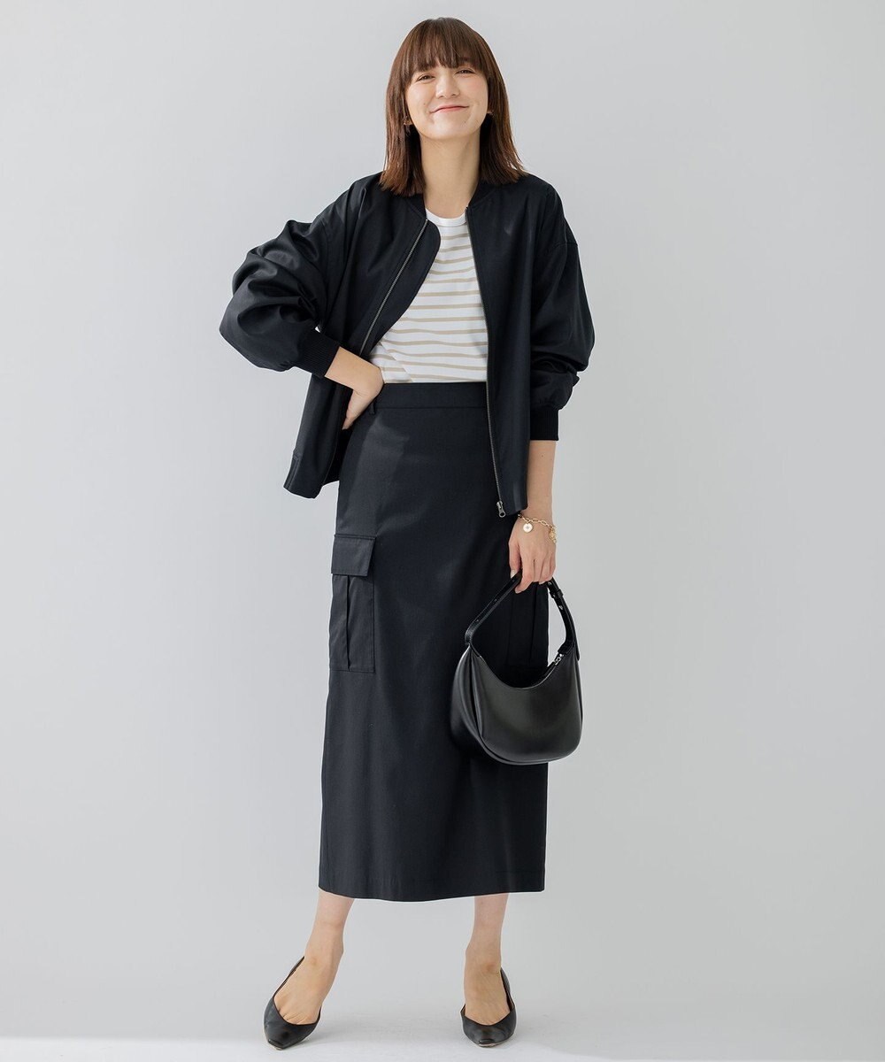 23区 【洗える】テンセルナイロンストレッチ カーゴ スカート 