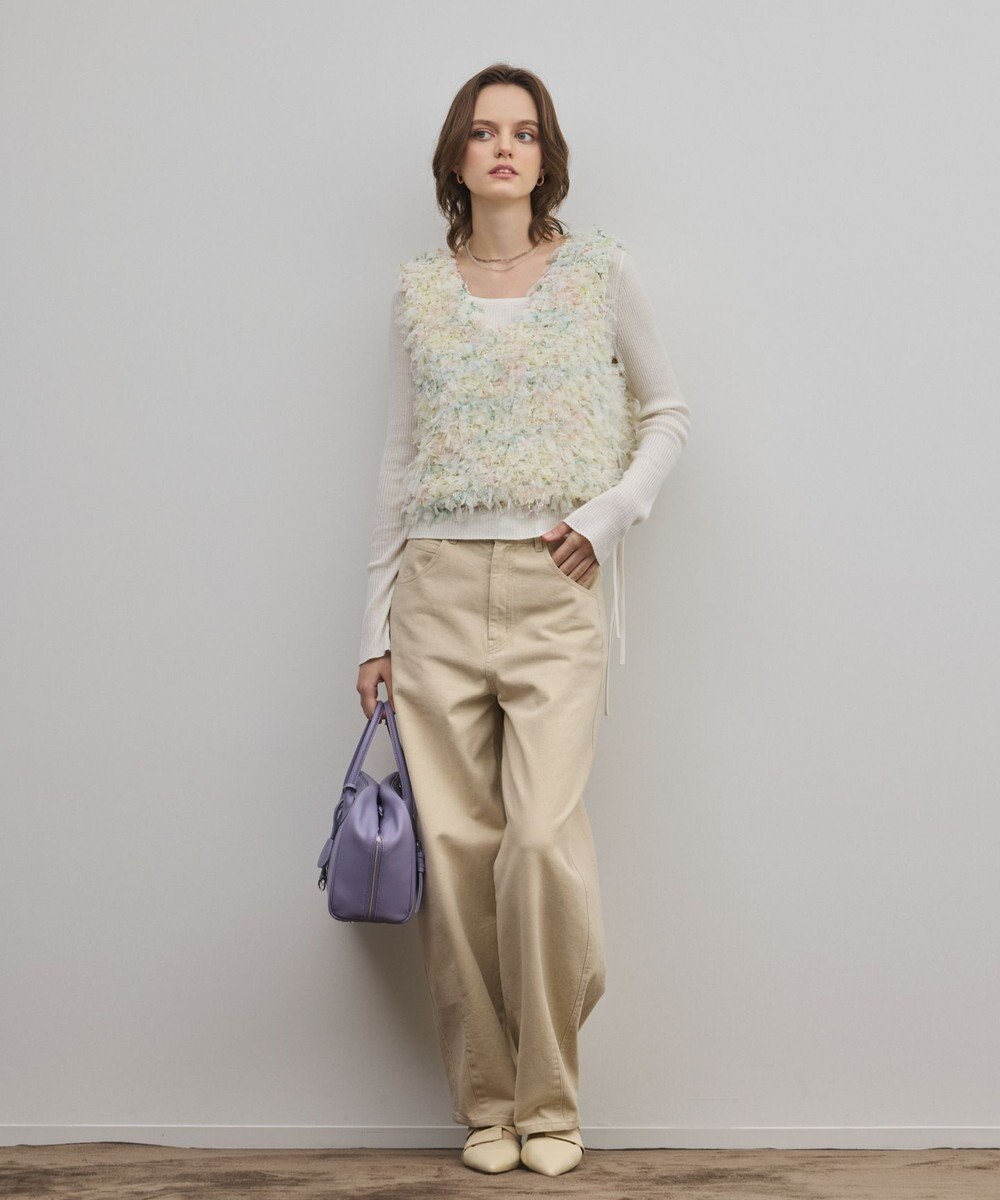 GRACE CONTINENTAL フリンジチュールベスト 