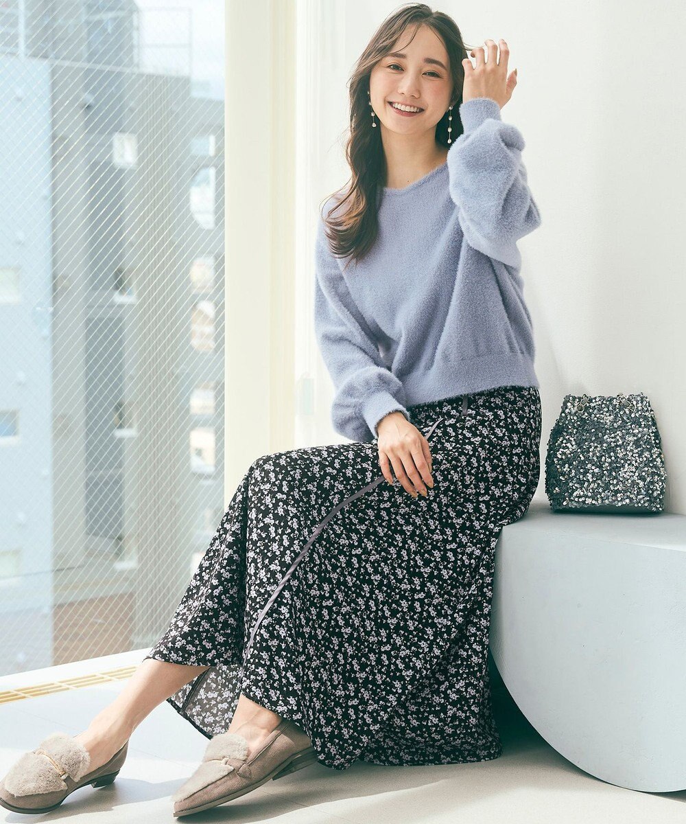 ANY SIS 【23.0cm~24.5cm】フェイクファーメタル モカシン 