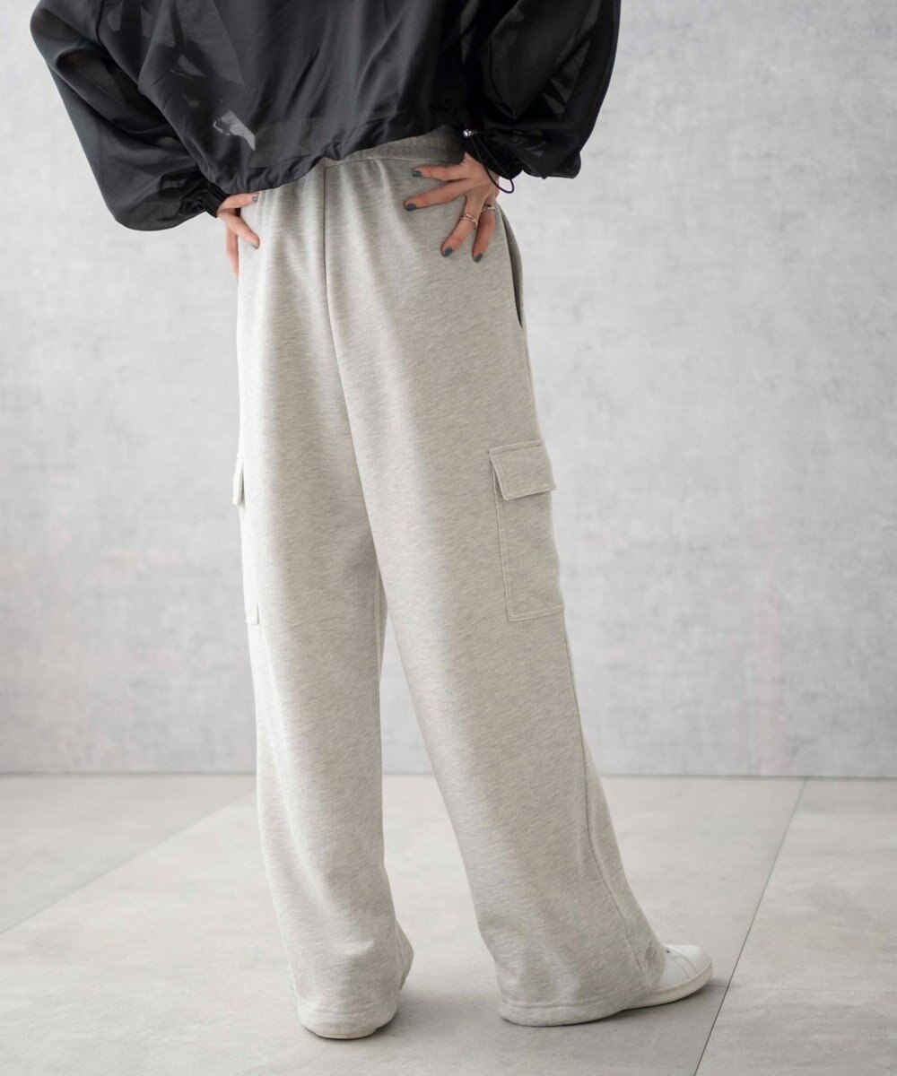 WEGO 【ウエストゴム】スウェットカーゴパンツ 