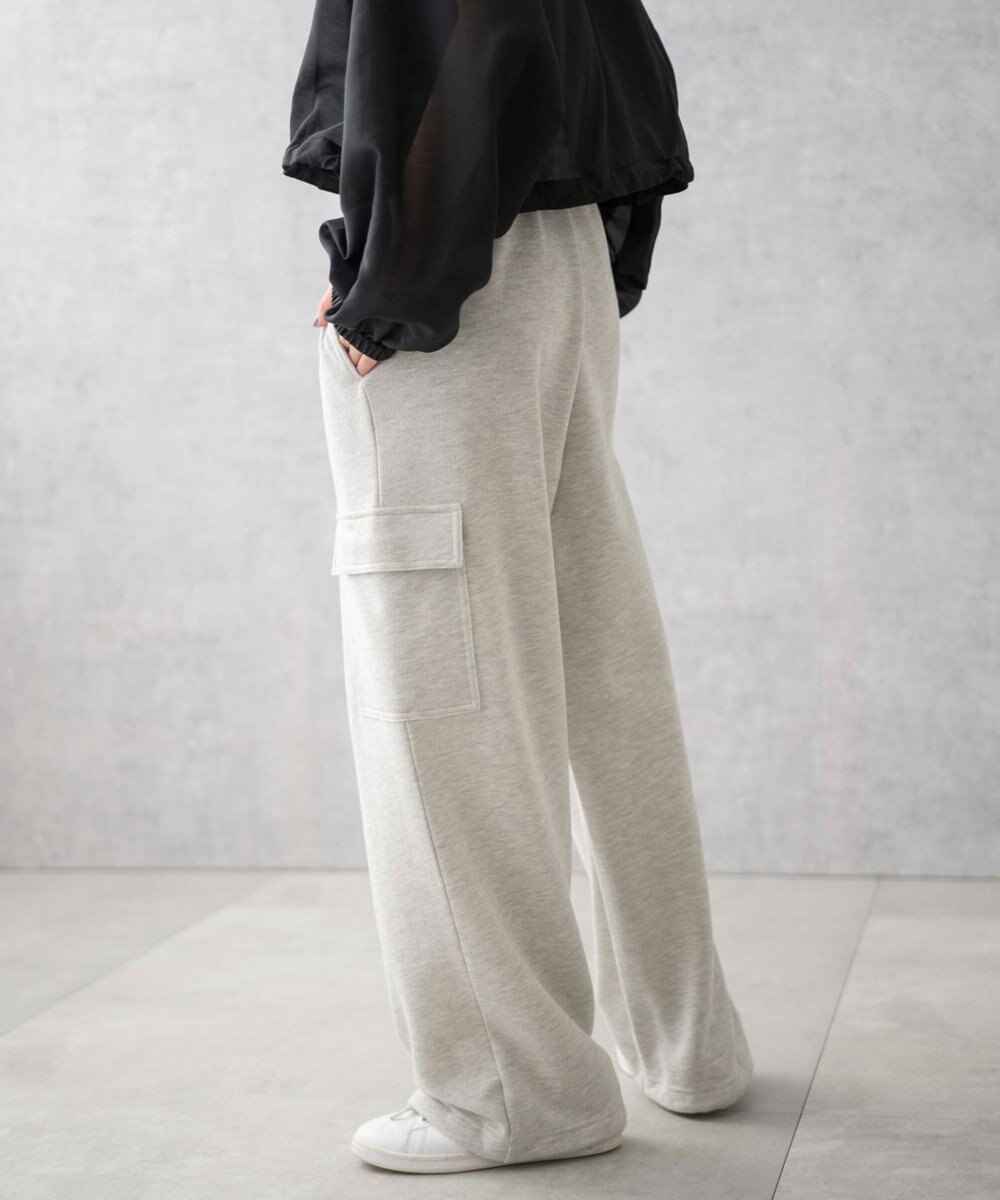 WEGO 【ウエストゴム】スウェットカーゴパンツ 