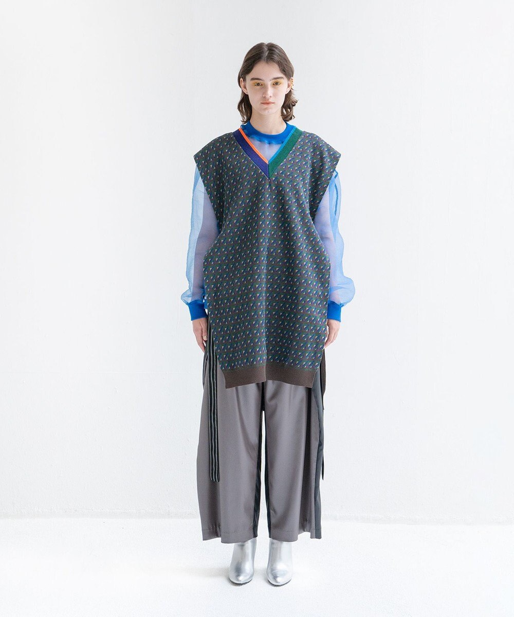 COQ CROSS STRIPE ロングベスト 