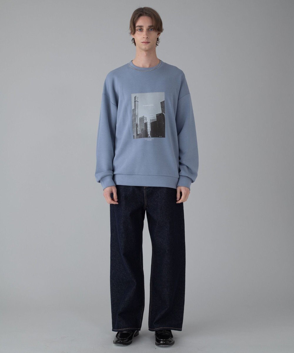 WEGO 【ユニセックス着用ITEM/2点SET/MLサイズ展開】アクセ付きフォトグラフィックプルオーバー 