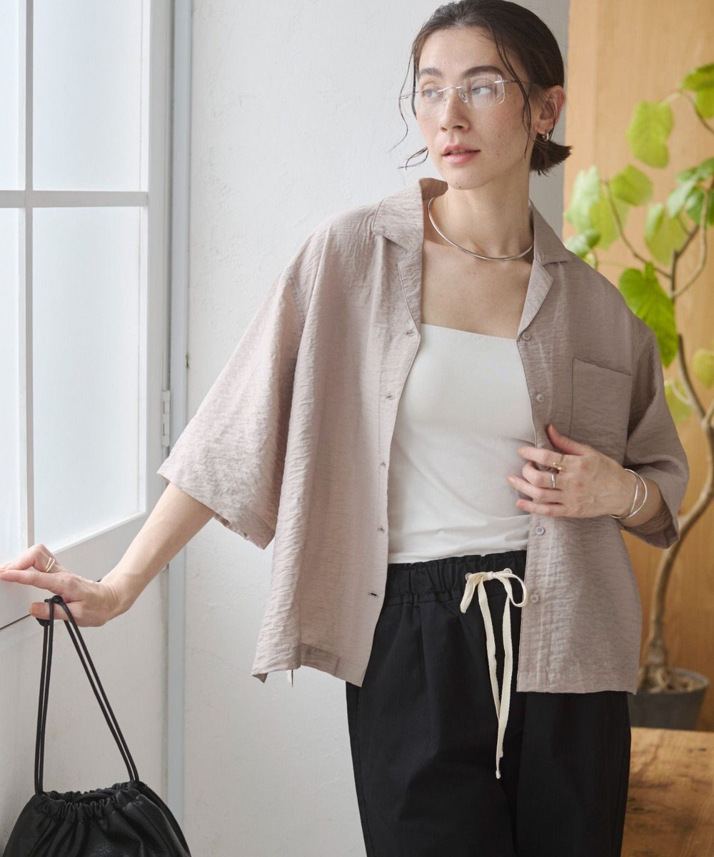 WEGO 【ANGIE VINTAGE】接触冷感開襟シャツ 