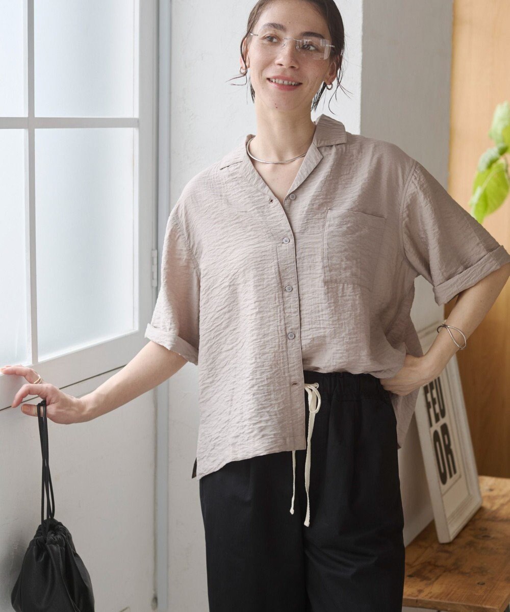 WEGO 【ANGIE VINTAGE】接触冷感開襟シャツ 