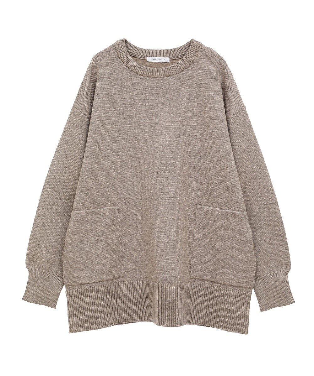 AMERICAN HOLIC サイドポケットロングニットプルオーバー 