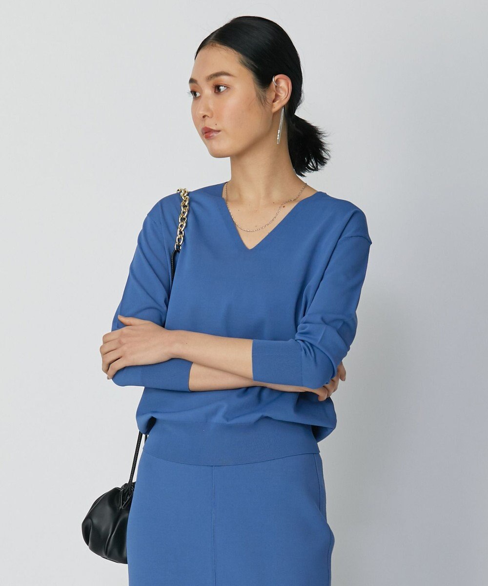 ICB 【WEB限定カラーあり・洗える】シンセティックハイゲージ Vネックプルオーバー 