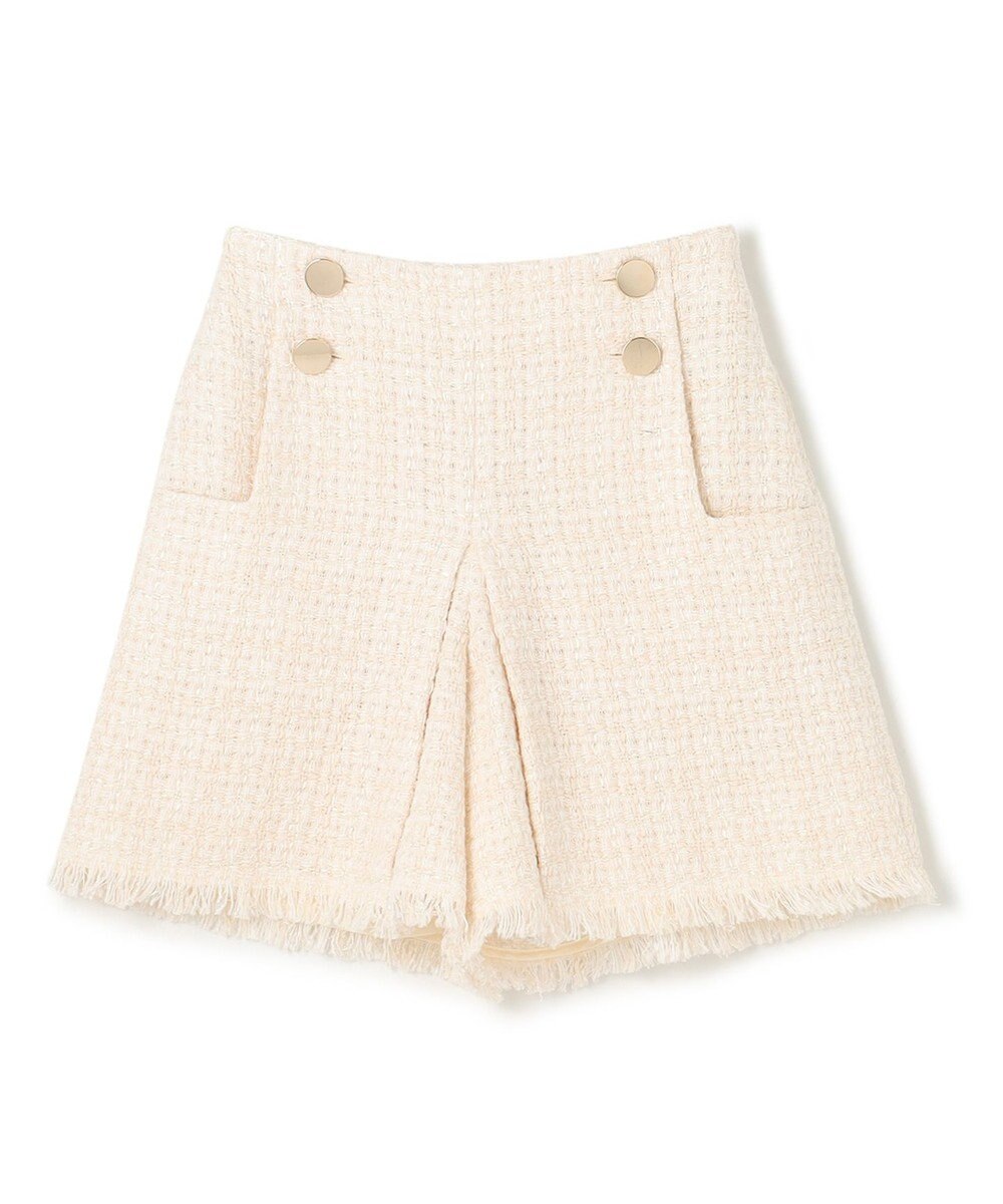GRACE CONTINENTAL ツイードボックスタックショートパンツ 