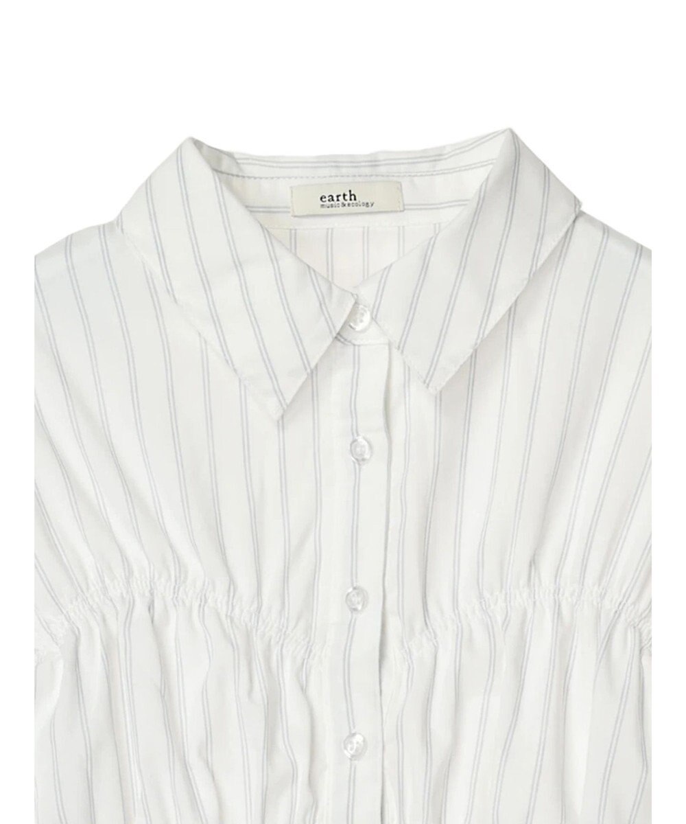earth music&ecology ビスチェライクシャーリングシャツ（ストライプ） 