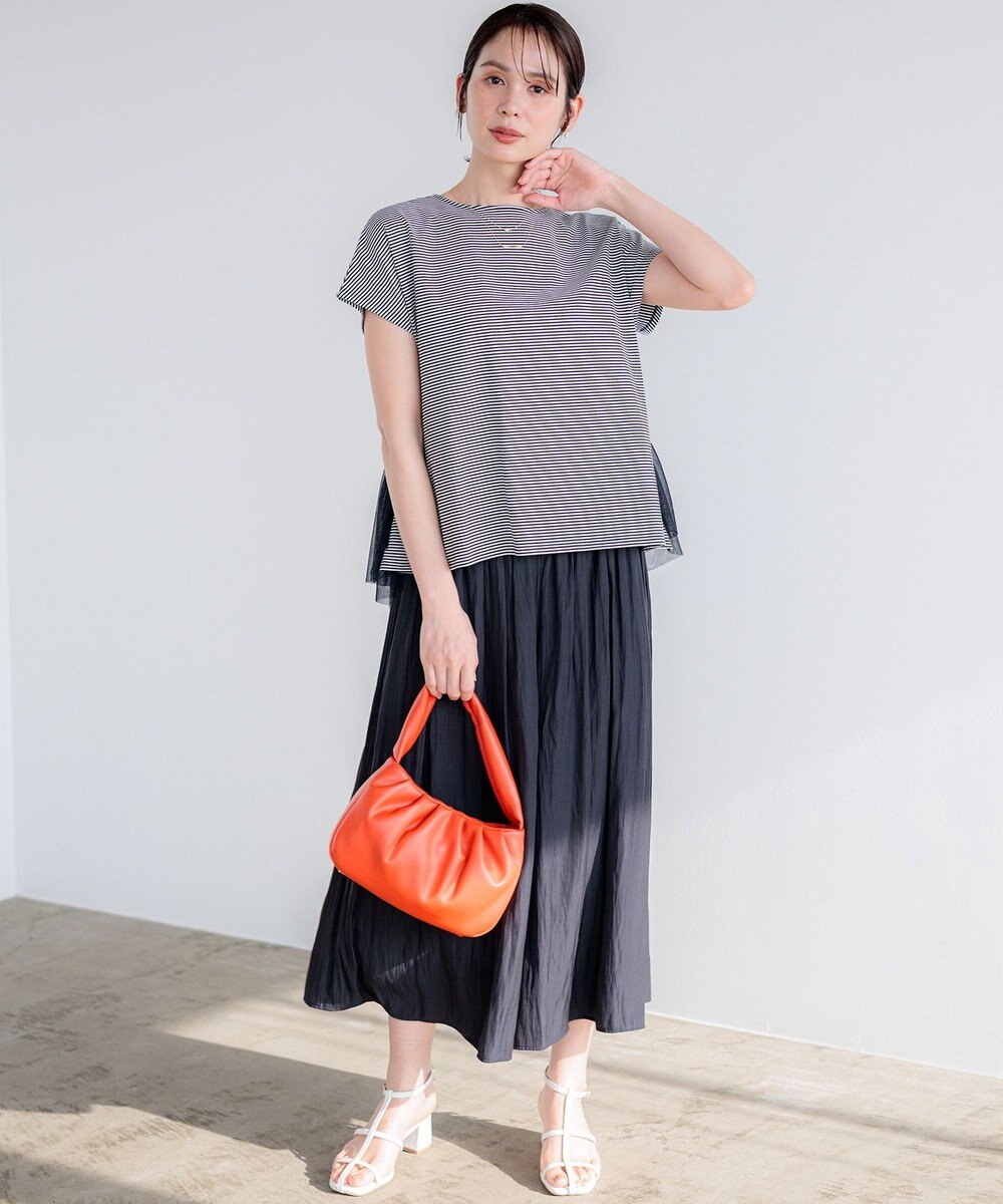 組曲 S ギャザーライトデシン パンツ 