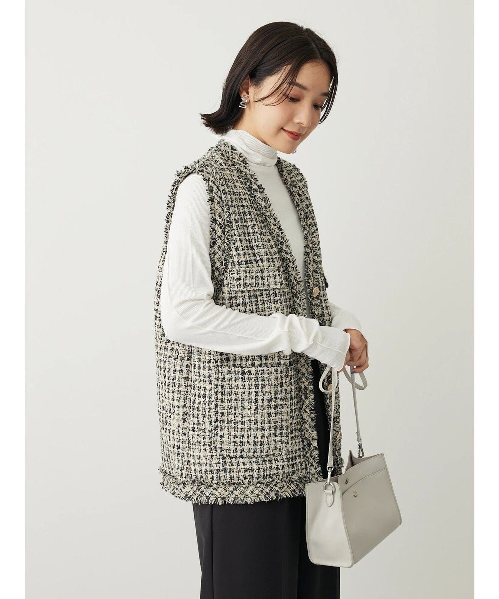 Green Parks ・ＥＬＥＮＣＡＲＥ　ＤＵＥ　ツィードノーカラーベスト 