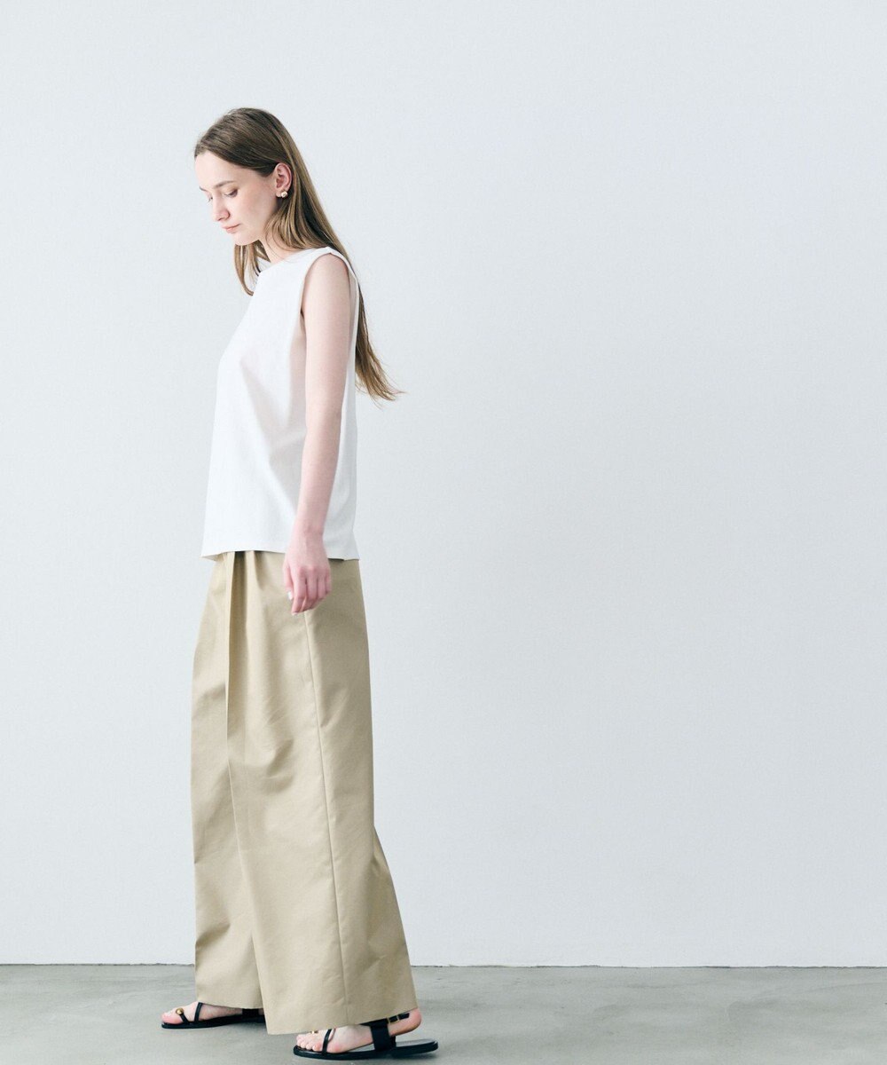 uncrave ダブルフェイスジャージー ノースリーブカットソー 