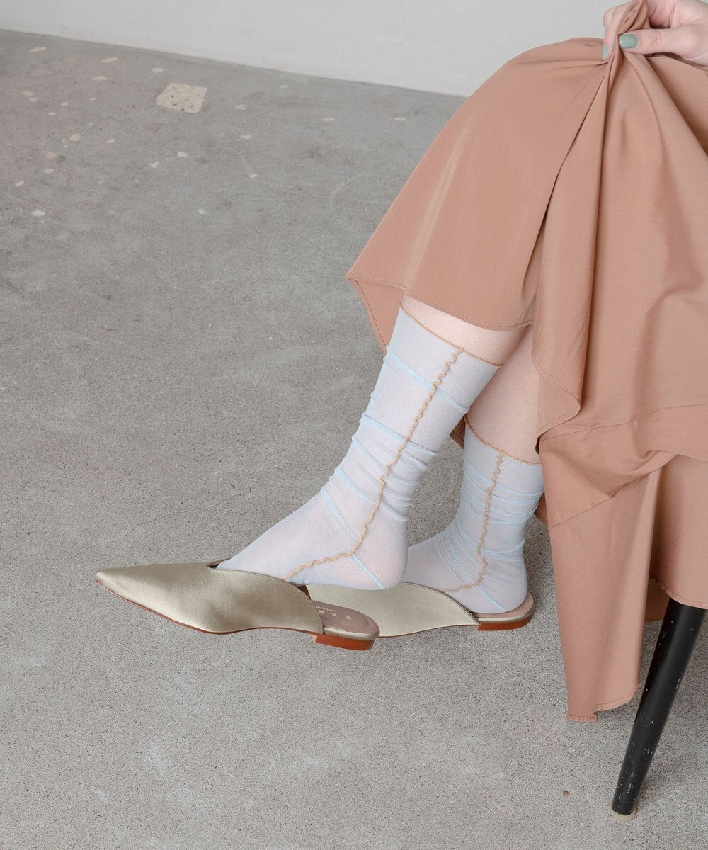 TRICOTE MELLOW TULLE HIGH SOCKS／メローチュールハイソックス 