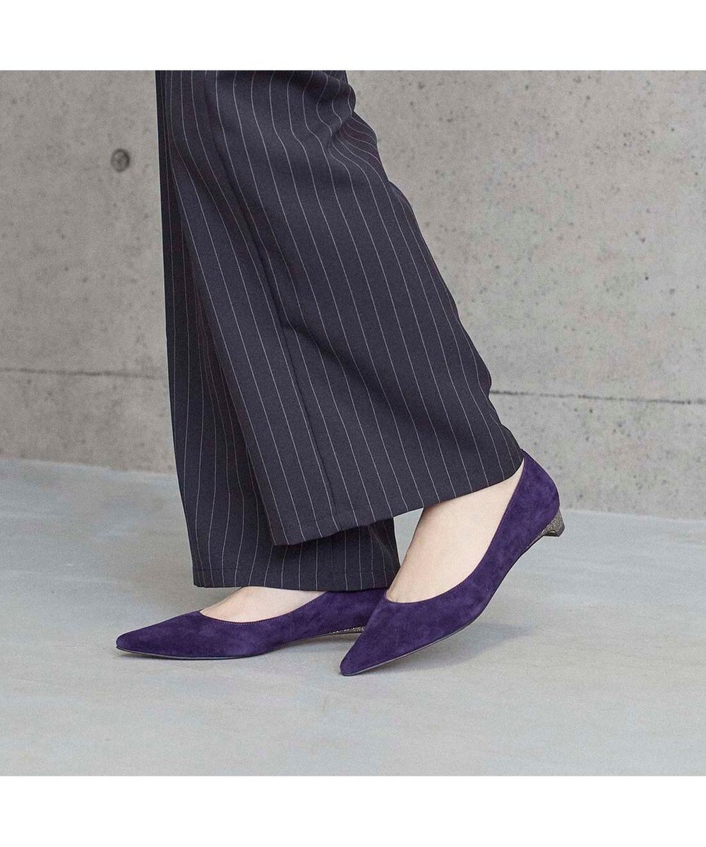 MODE ET JACOMO <MODE ET JACOMO>コンビファー付きフラットパンプス 