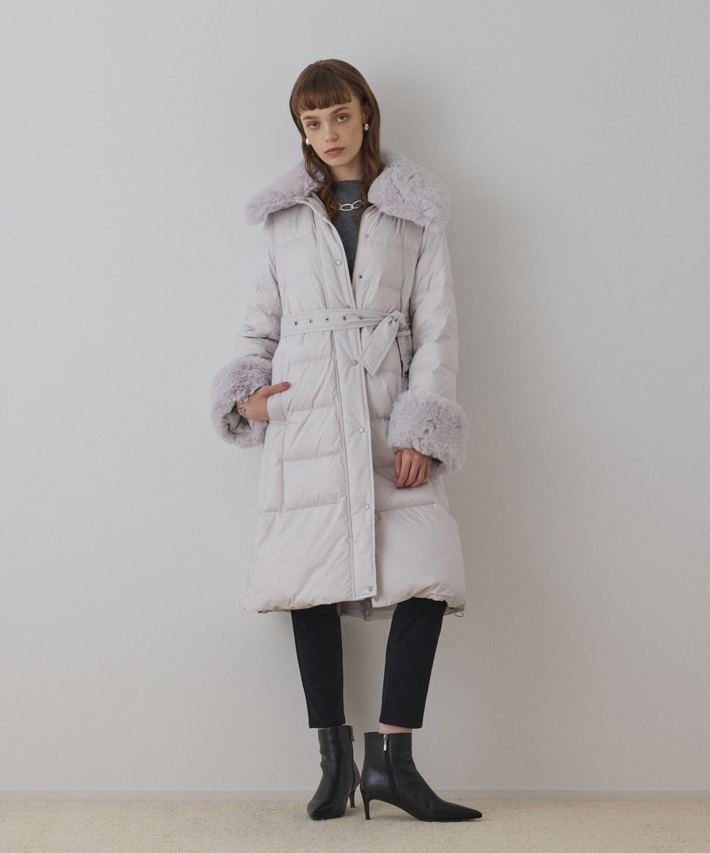 GRACE CONTINENTAL ファーカラーロングダウン 