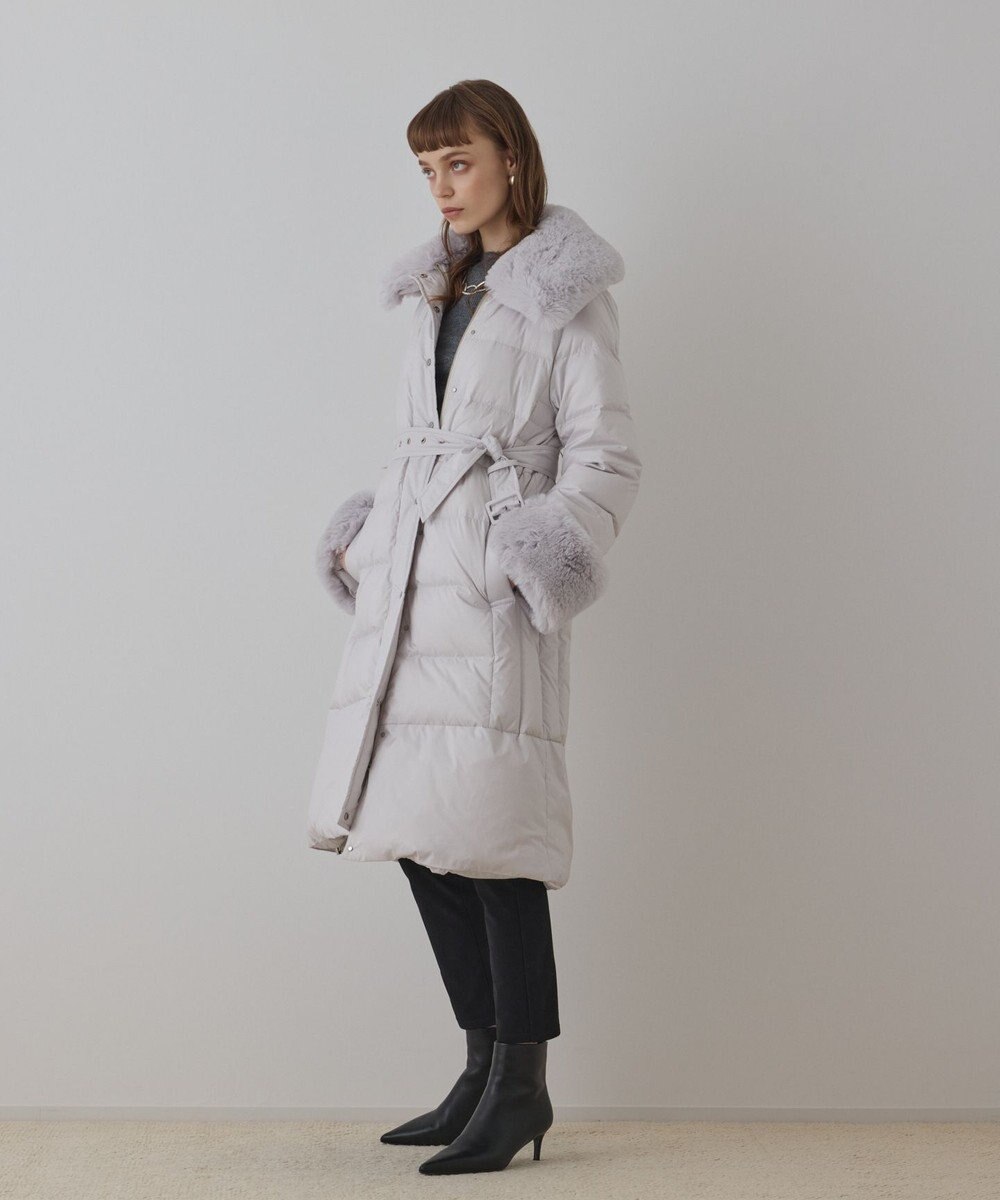 GRACE CONTINENTAL ファーカラーロングダウン 