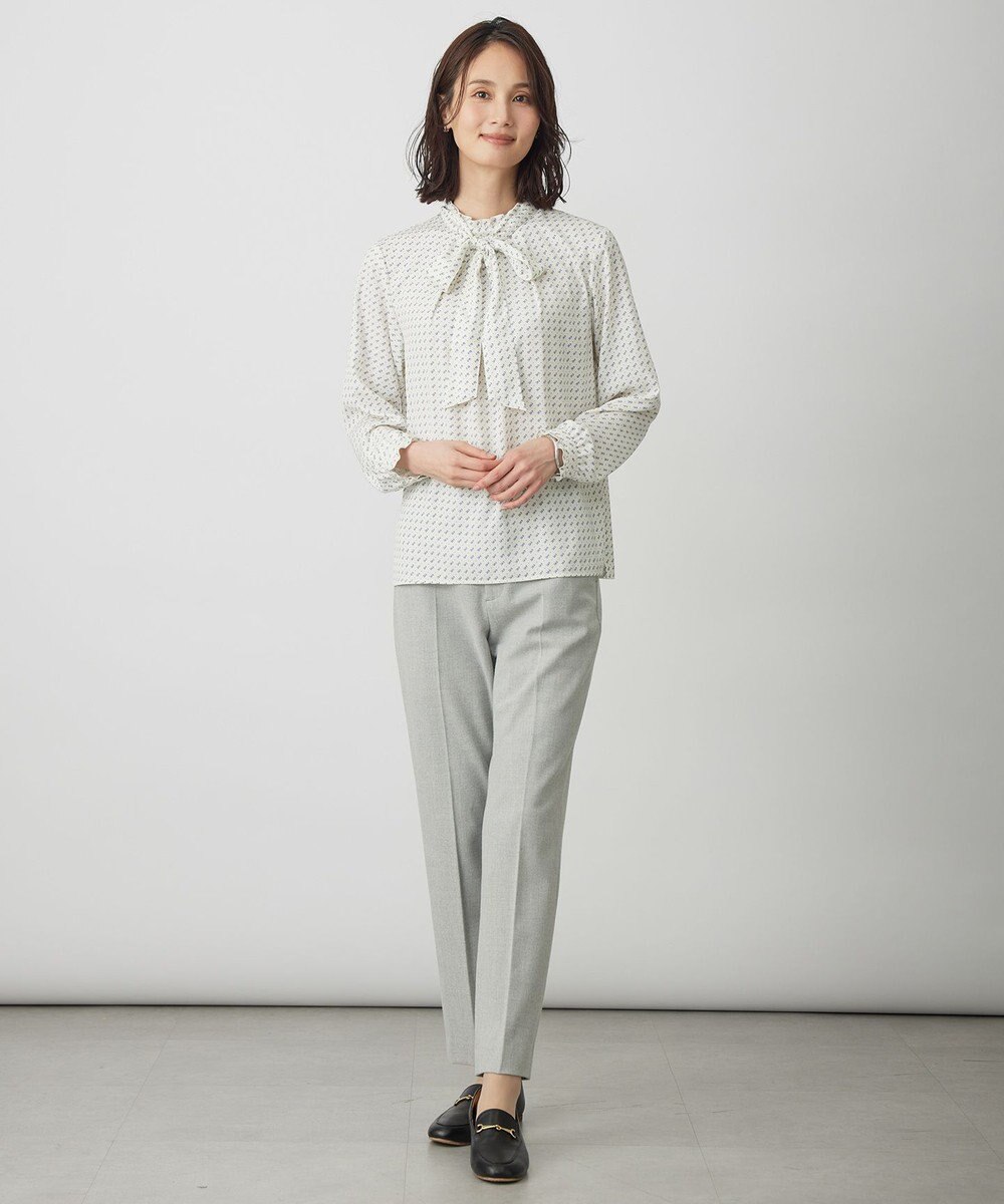 J.PRESS LADIES S スエード幾何プリント ブラウス 